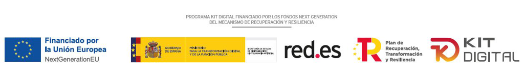 Logos de la Unión Europea, Gobierno de España sobre el Kit Digital
